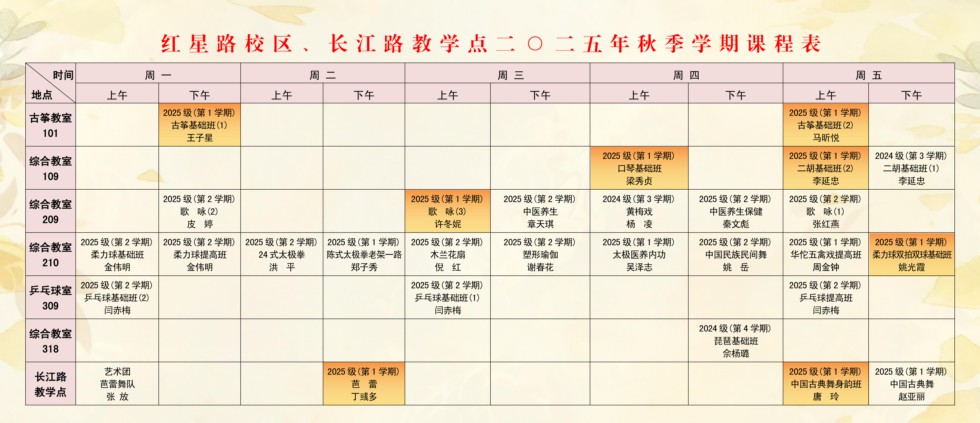 红星路校区、长江路教学点2025年秋季学期课程表_01.png